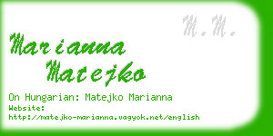marianna matejko business card